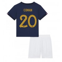 Francuska Kingsley Coman #20 Domaci Dres za djecu SP 2022 Kratak Rukav (+ Kratke hlače)